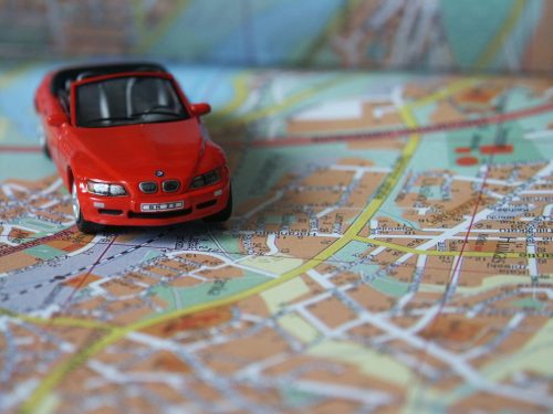 Car on Map