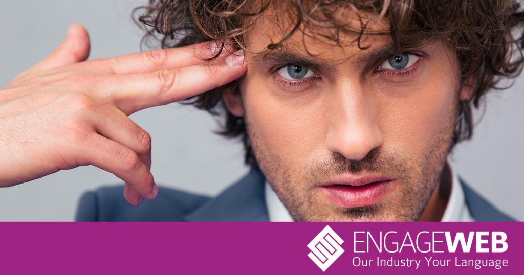 man does gun gesture