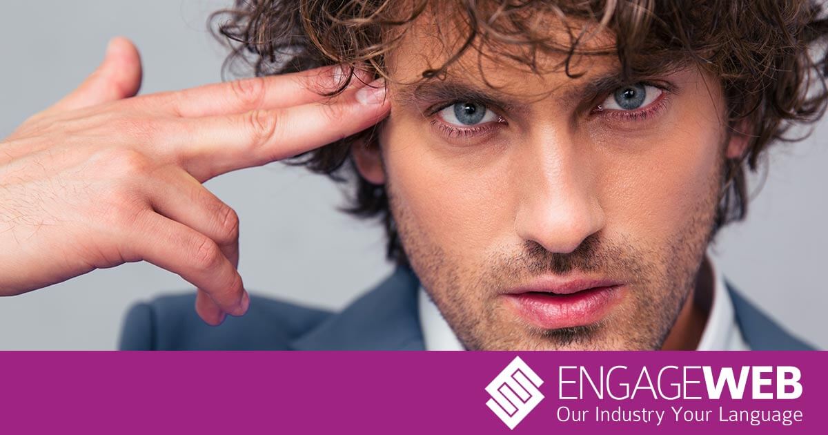 man does gun gesture