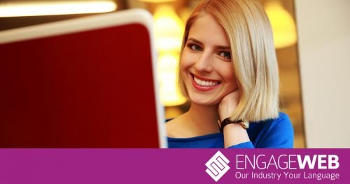 woman looking at laptop