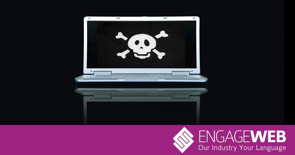 Skull on computer screen