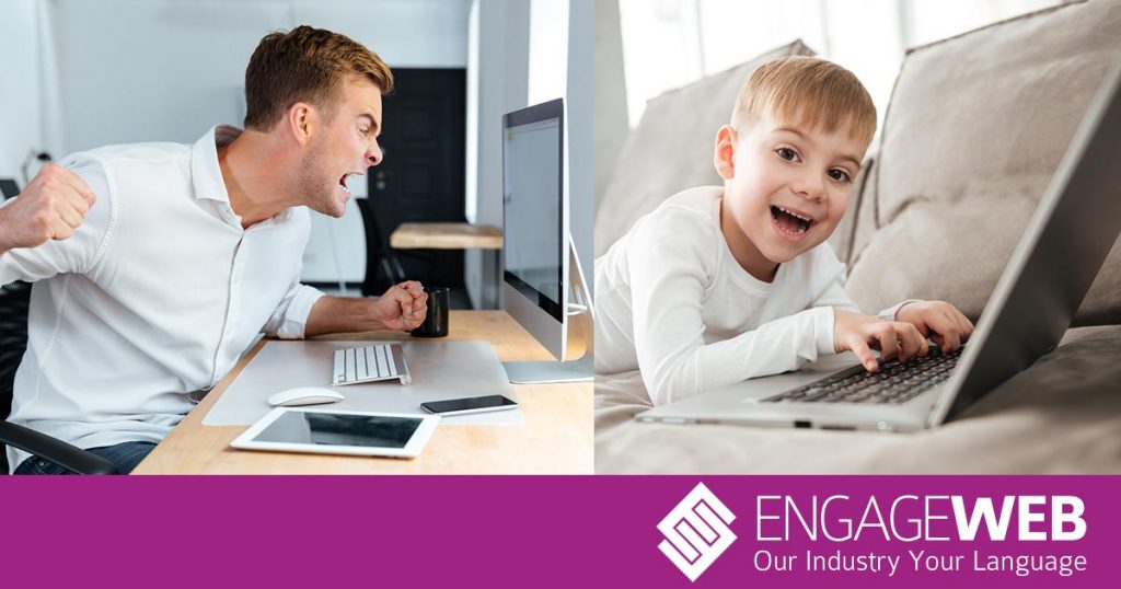 Happy vs Angry Computer User