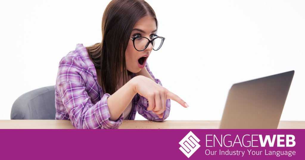 Women surprised computer