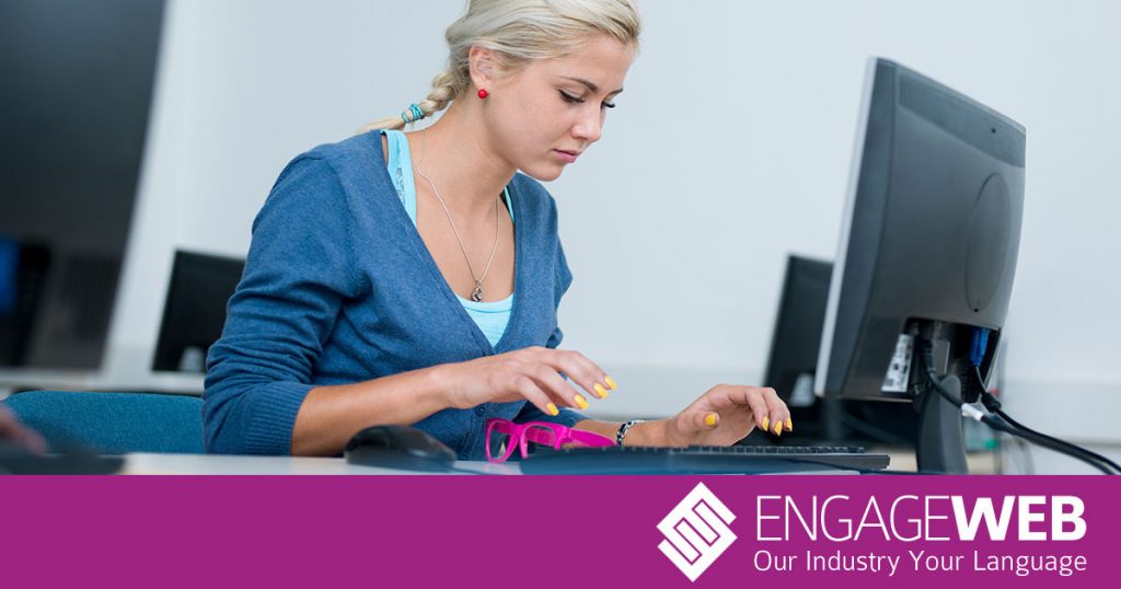 Young Woman at Computer