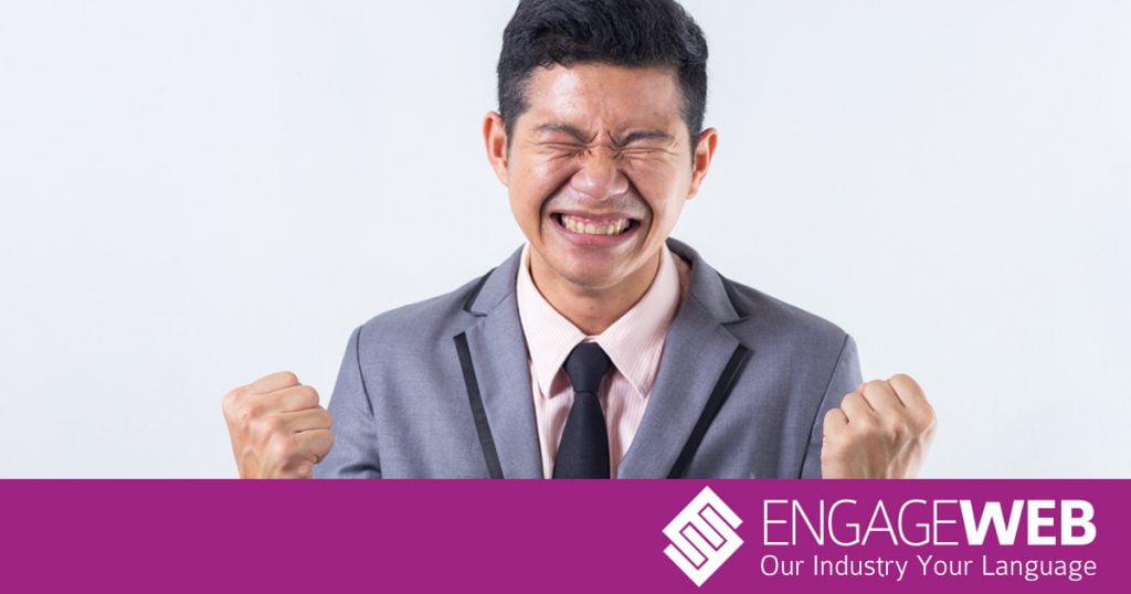 Businessman celebrating