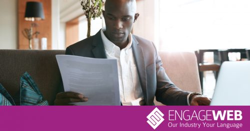 Man looking at reports