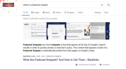Featured snippet