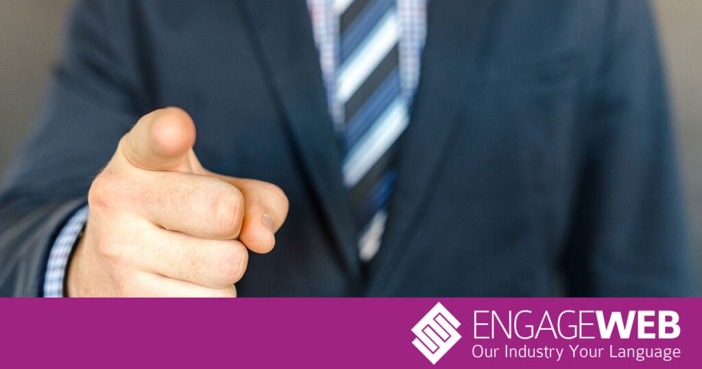 Businessman pointing