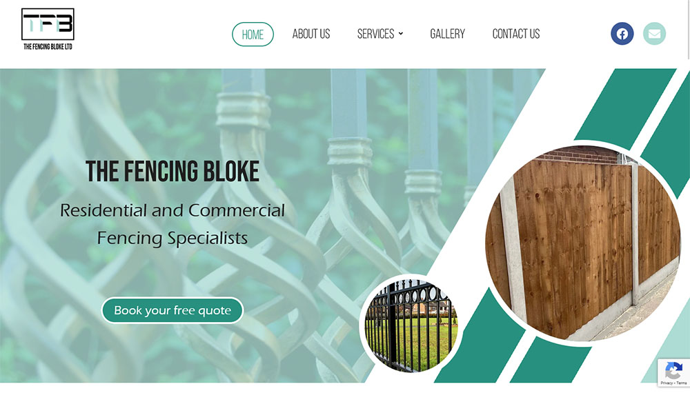 The Fencing Bloke High-quality fencing & fitting services website screenshot