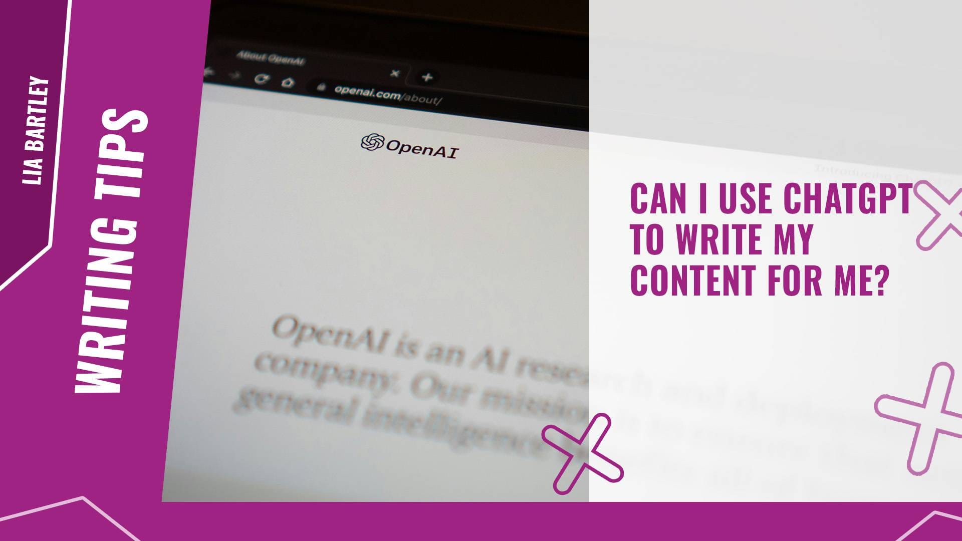 Can I use ChatGPT to write my content for me
