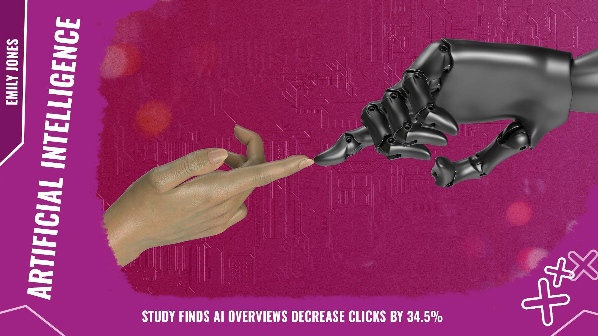 Study finds AI Overviews decrease clicks by 34.5% Background